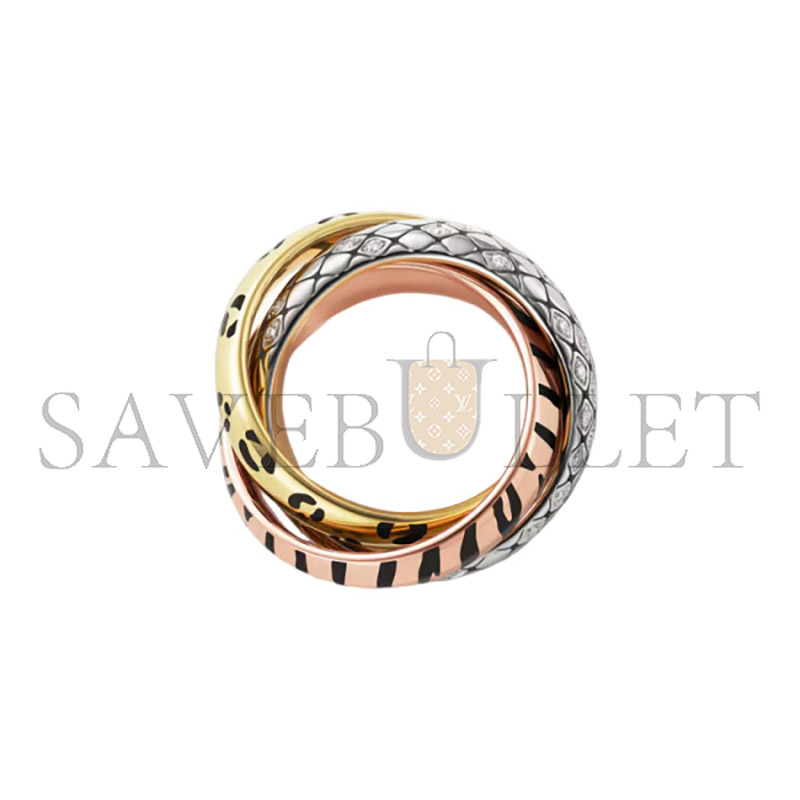 Ca*t1er trinity ring lacquer half-paved b4241700